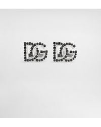 Dolce & Gabbana - Dg Logo Cufflinks With Rhinestones - Lyst