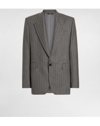 Dolce & Gabbana - Palermo Single-Breasted Pinstripe Wool Jacket - Lyst