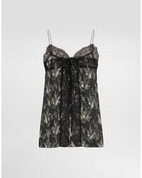 Dolce & Gabbana - Rose And Flower-Print Chiffon Top - Lyst