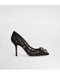 Dolce & Gabbana - Lace Pumps With Brooch Detailing - Lyst