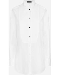 Dolce & Gabbana - ピケ フロント コットンポプリン シャツ - Lyst