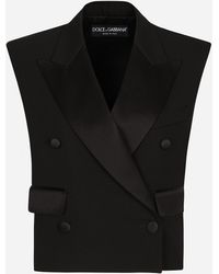 Dolce & Gabbana - Virgin Wool Sleeveless Blazer - Lyst