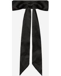 Dolce & Gabbana - Silk Satin Tie-Belt with Hook Closure - Lyst