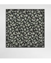 Dolce & Gabbana - 70X70 Small Flower Bouquet-Print Silk Twill Scarf - Lyst