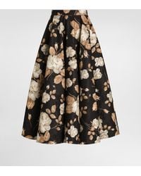 Dolce & Gabbana - Vintage Rose- Brocade Midi Skirt - Lyst