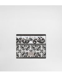 Dolce & Gabbana - Majolica-Print Calfskin Wallet - Lyst