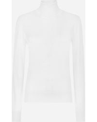 Dolce & Gabbana - Cashmere And Silk Turtle-Neck Sweater - Lyst
