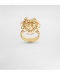 Dolce & Gabbana - Devotion Ring 18 Carat And Diamonds - Lyst