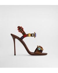 Dolce & Gabbana - Satin And Patent Leather Keira 2.0 Sandals With Embellishments - Lyst