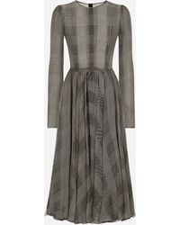 Dolce & Gabbana - Check Pattern Dress - Lyst