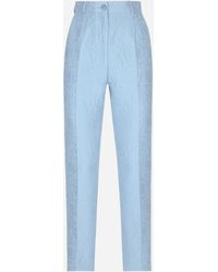 Dolce & Gabbana - Tailored Floral Quilted Jacquard Pants - Lyst