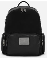 Dolce & Gabbana - Rucksack Aus Granata-Kalbsleder Und Nylon - Lyst
