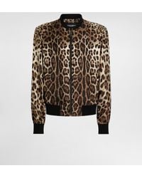 Dolce & Gabbana - Bomberjacke Aus Technischem Gewebe Mit Plakette - Lyst
