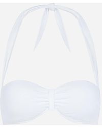 Dolce & Gabbana Gepolstertes Bandeau-Bikinitop - Weiß