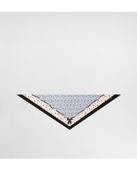 Dolce & Gabbana - Small Rose-Print Silk Twill Triangle Scarf - Lyst