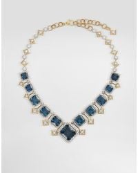 Dolce & Gabbana - Eleganza Necklace 18-Carat And, Topazes, And Sapphires - Lyst