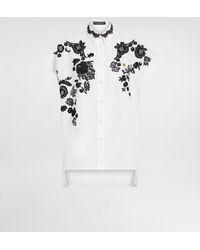 Dolce & Gabbana - Oversize Cotton Poplin Shirt With Lace Appliqués - Lyst