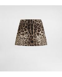 Dolce & Gabbana - Leo- Brocade Mini Skirt - Lyst