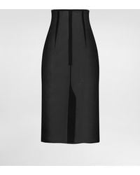 Dolce & Gabbana - Chiffon Voile Calf-Length Skirt - Lyst