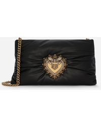 Dolce & Gabbana - Small Calfskin Devotion Soft Bag - Lyst