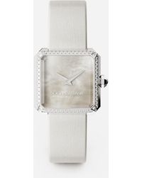 Dolce & Gabbana Uhr Sofia aus Stahl mit farblosen Diamanten - Weiß