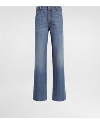 Dolce & Gabbana - Loose Denim Jeans With Pressed Pleat - Lyst