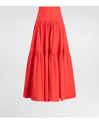 Dolce & Gabbana - Long Cotton Poplin Skirt� - Lyst