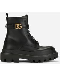 Dolce & Gabbana - Leather Ankle Boots - Lyst