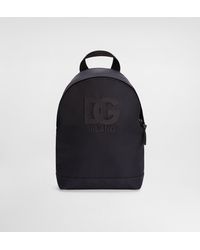 Dolce & Gabbana - Nylon Backpack With Logo - Lyst