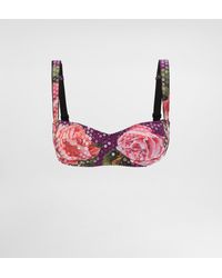 Dolce & Gabbana - Sequin-Embroidered Cady Balconette Bra With Rose - Lyst