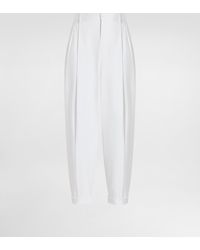 Dolce & Gabbana - Cotton Gabardine Pants With Double Darts - Lyst
