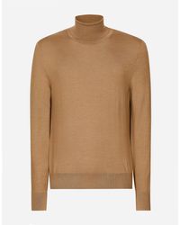 Dolce & Gabbana - Cashmere And Silk Turtle-Neck Sweater - Lyst