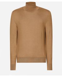 Dolce & Gabbana - Cashmere And Silk Turtle-Neck Sweater - Lyst