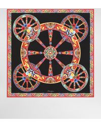 Dolce & Gabbana - Foulard 90X90 Aus Seidentwill Mit Carretto-Print - Lyst