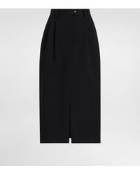 Dolce & Gabbana - Wool Calf-Length Pencil Skirt - Lyst