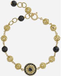 Dolce & Gabbana - Sicily Bracelet 18-Carat, Jades And Sapphires - Lyst