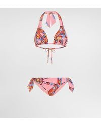 Dolce & Gabbana - Carretto-Print Triangle Bikini - Lyst