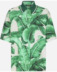 Dolce & Gabbana - Oversize Polo-Shirt With Banana Tree - Lyst