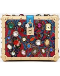 Dolce & Gabbana - Jacquard Dolce Box Bag With Embroidery - Lyst