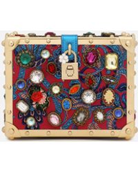 Dolce & Gabbana - Tasche Dolce Box Aus Jacquardgewebe Mit Stickereien - Lyst