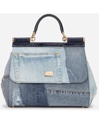 Dolce & Gabbana Mini Patchwork Denim Bag in Blue - Lyst