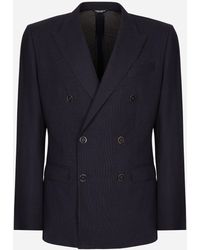Dolce & Gabbana - Double-Breasted Virgin Wool Taormina-Fit Jacket - Lyst