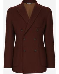 Dolce & Gabbana - Zweireihige Jacke Fit Portofino Aus Wolle - Lyst