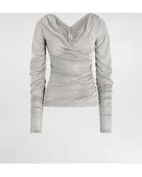 Dolce & Gabbana - Lamé Jersey Top - Lyst