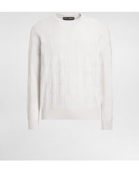 Dolce & Gabbana - Silk Round-Neck Sweater With All-Over Dg Logo Embroidery - Lyst