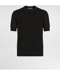 Dolce & Gabbana - Dgエンブロイダリー シルク ラウンドネック セーター - Lyst