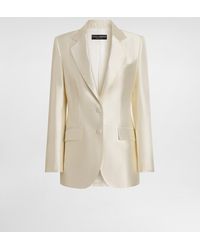 Dolce & Gabbana - Single-Breasted Mikado Silk Jacket - Lyst