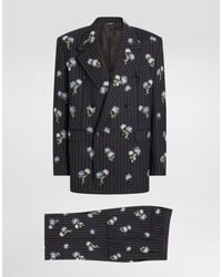 Dolce & Gabbana - Double-Breasted Palermo Wool Suit With Embroidery - Lyst