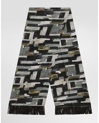 Dolce & Gabbana - Écharpe En Soie À Imprimé Abstrait - Lyst