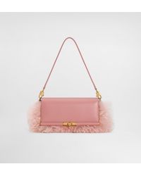 Dolce & Gabbana - Marlene Shearling And Palmellato Calfskin Shoulder Bag - Lyst